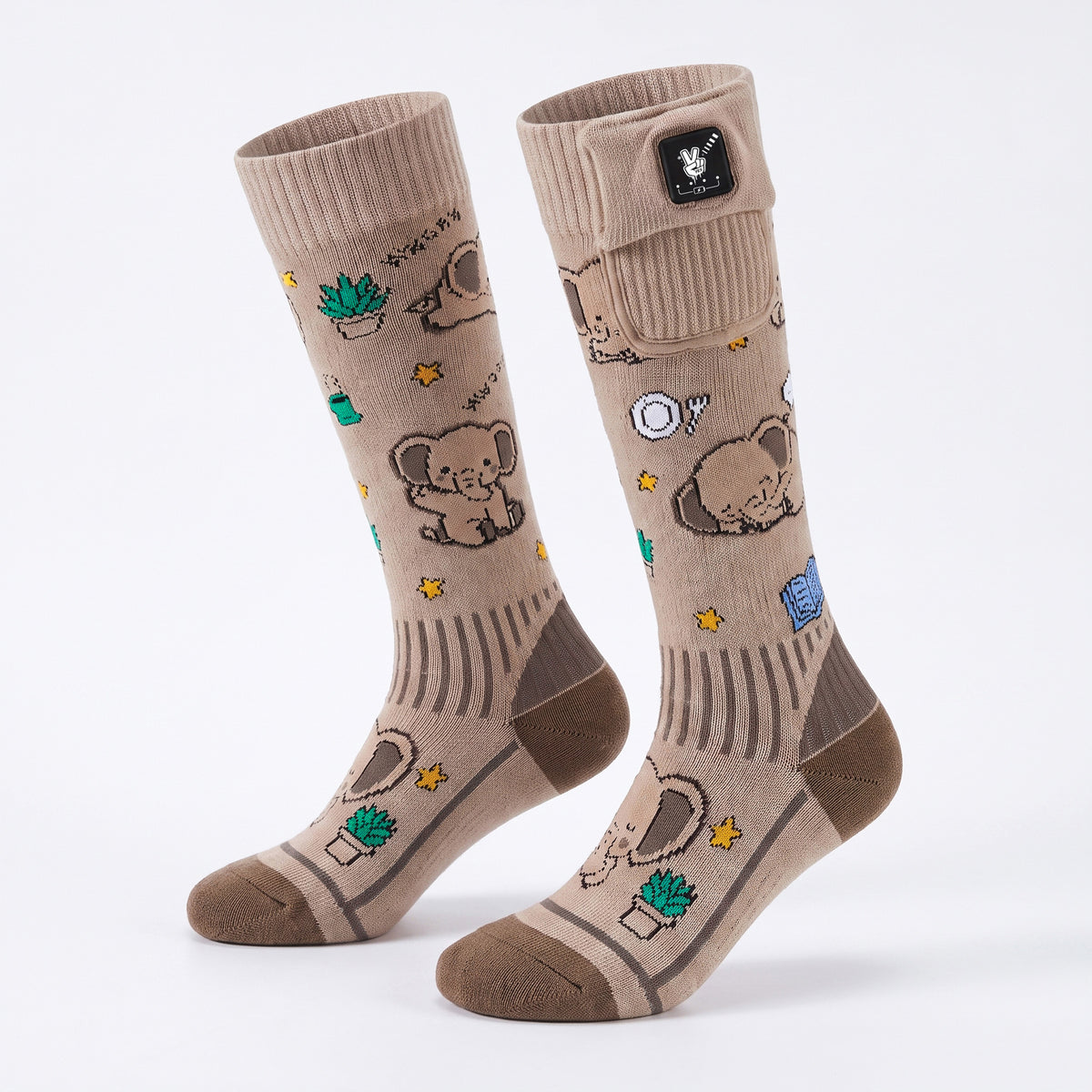 Elephant Kids Heated Ski Socks