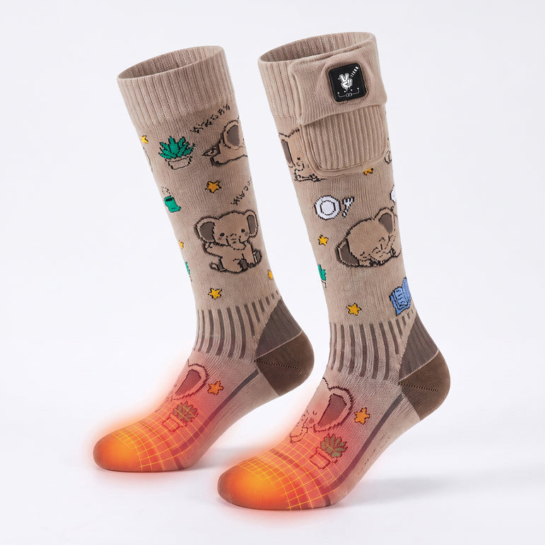 Elephant Kids Heated Ski Socks