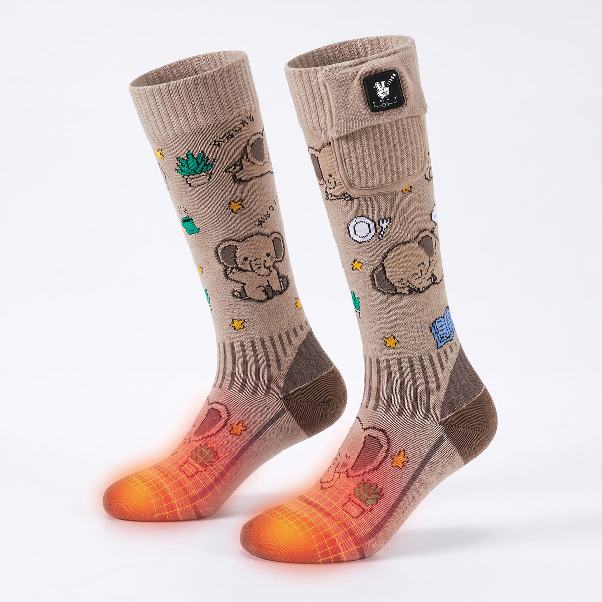 Elephant Kids Heated Ski Socks