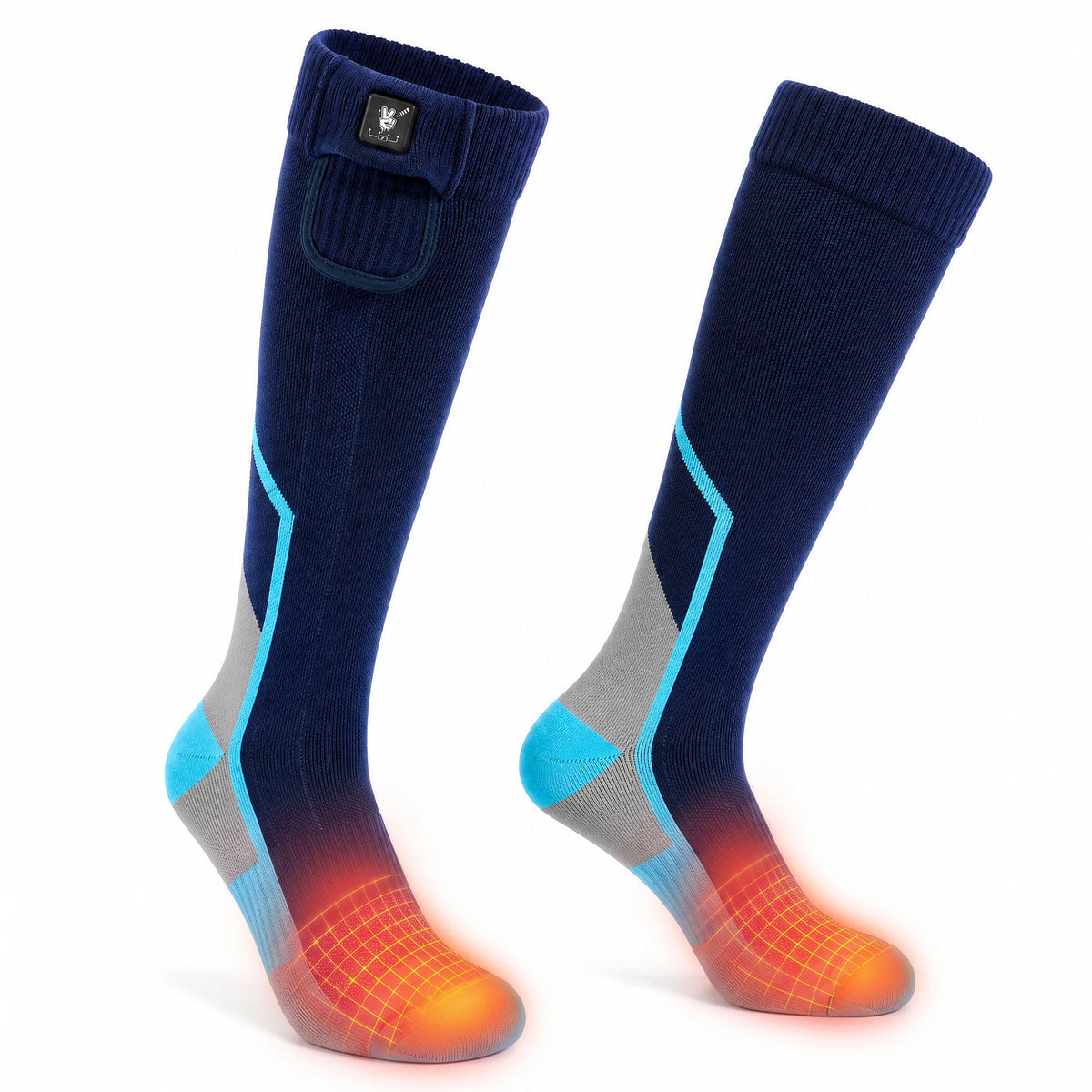 Heat-Transfer Support Heated Ski Socks