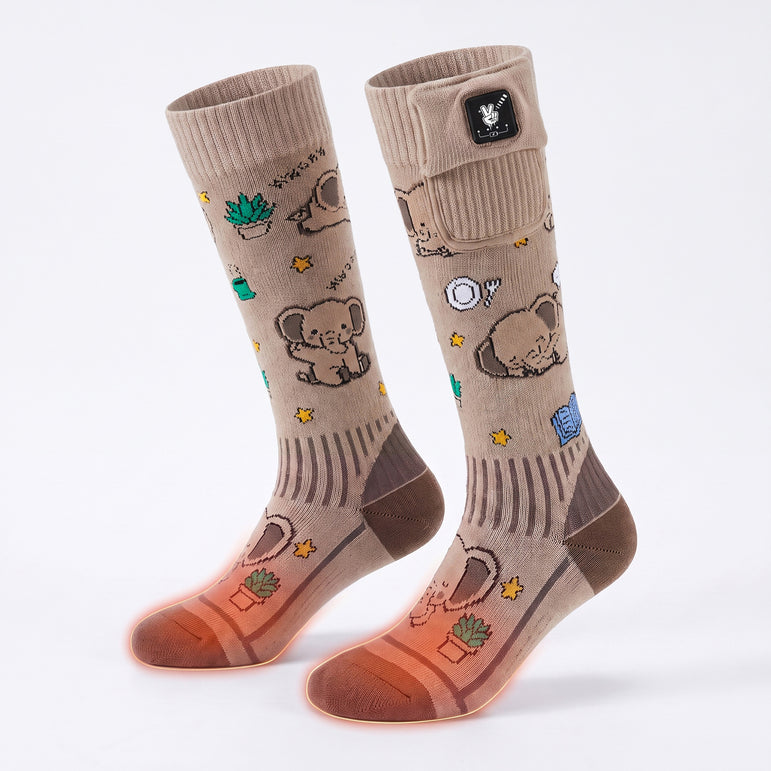 Elephant Kids Heated Ski Socks