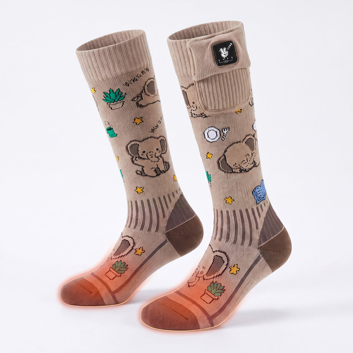 Elephant Kids Heated Ski Socks