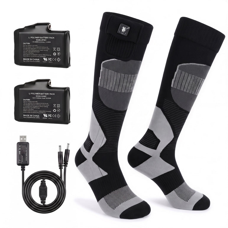 Shin Cushion Heated Ski Socks