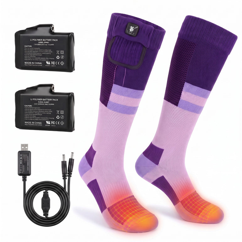 Cushioned Support Heated Ski Socks