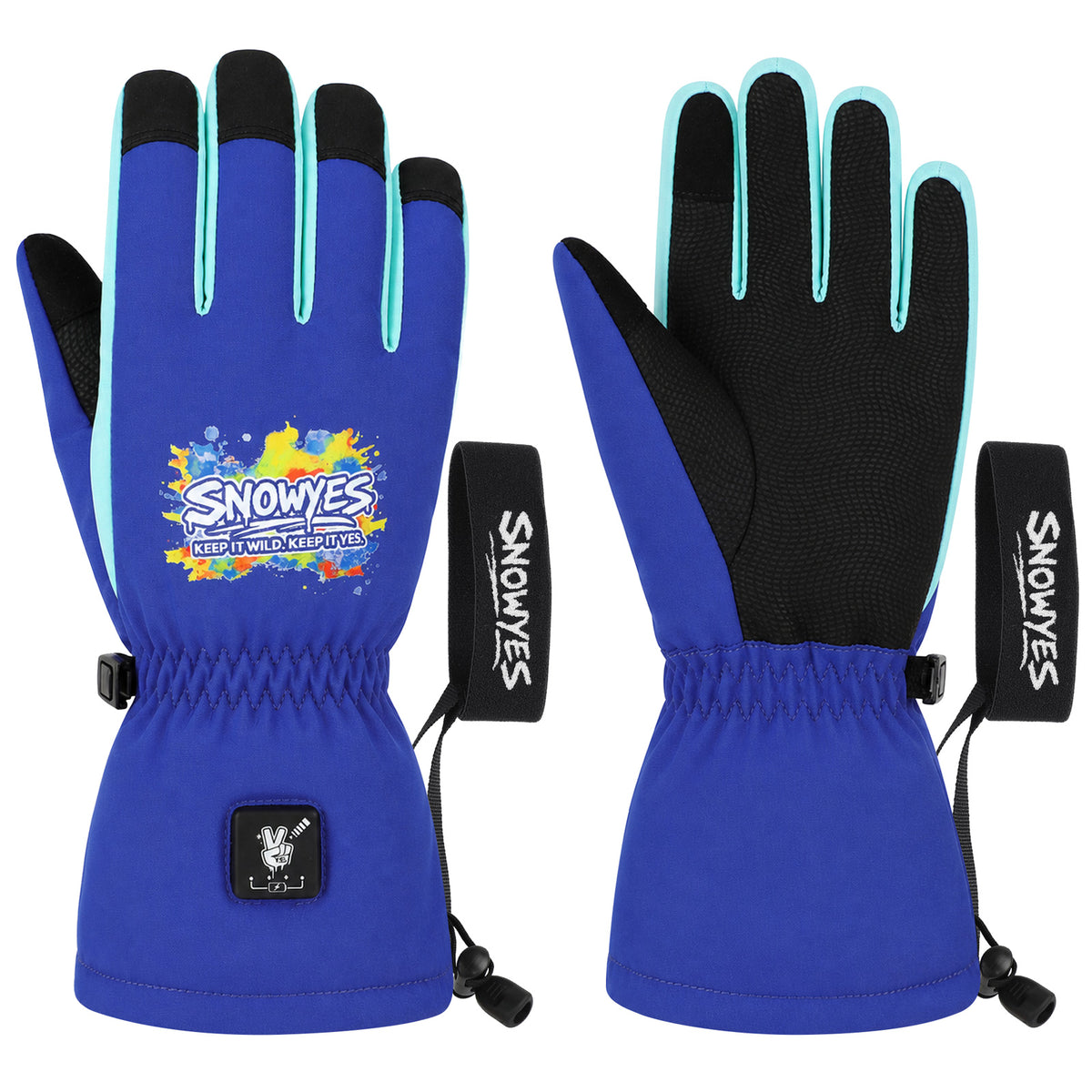 Kids Heated Ski Gloves – Wild Splash