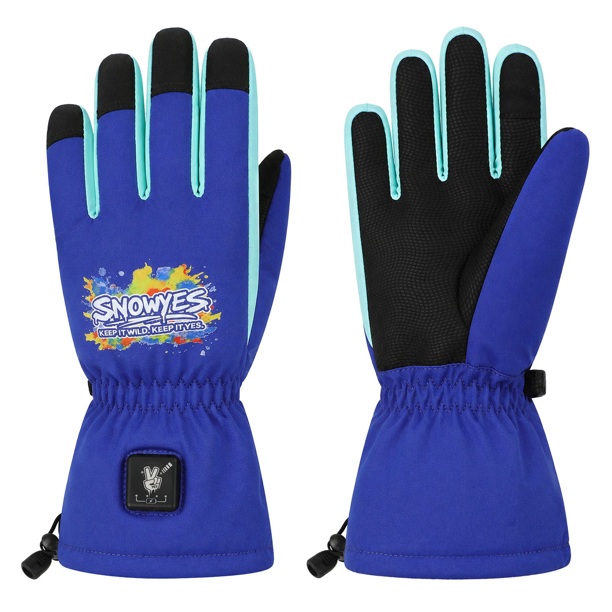 Kids Heated Ski Gloves – Wild Splash