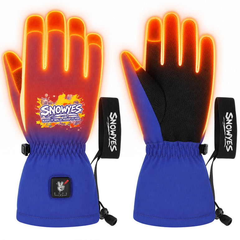 Kids Heated Ski Gloves – Wild Splash