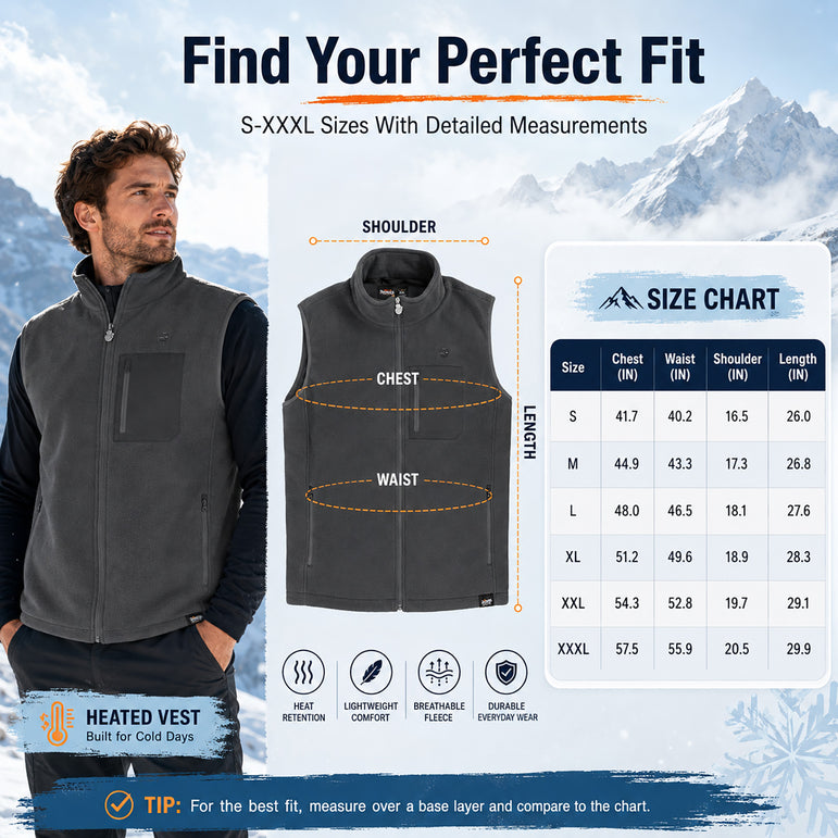 Men’s 5-Zone Dual-Control Heated Vest