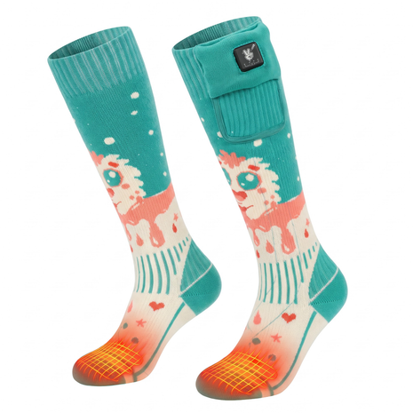 Fluffy Monster Kids Heated Ski Socks