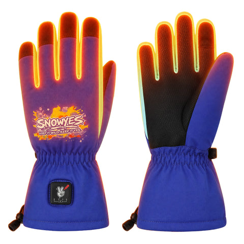 Kids Heated Ski Gloves – Wild Splash