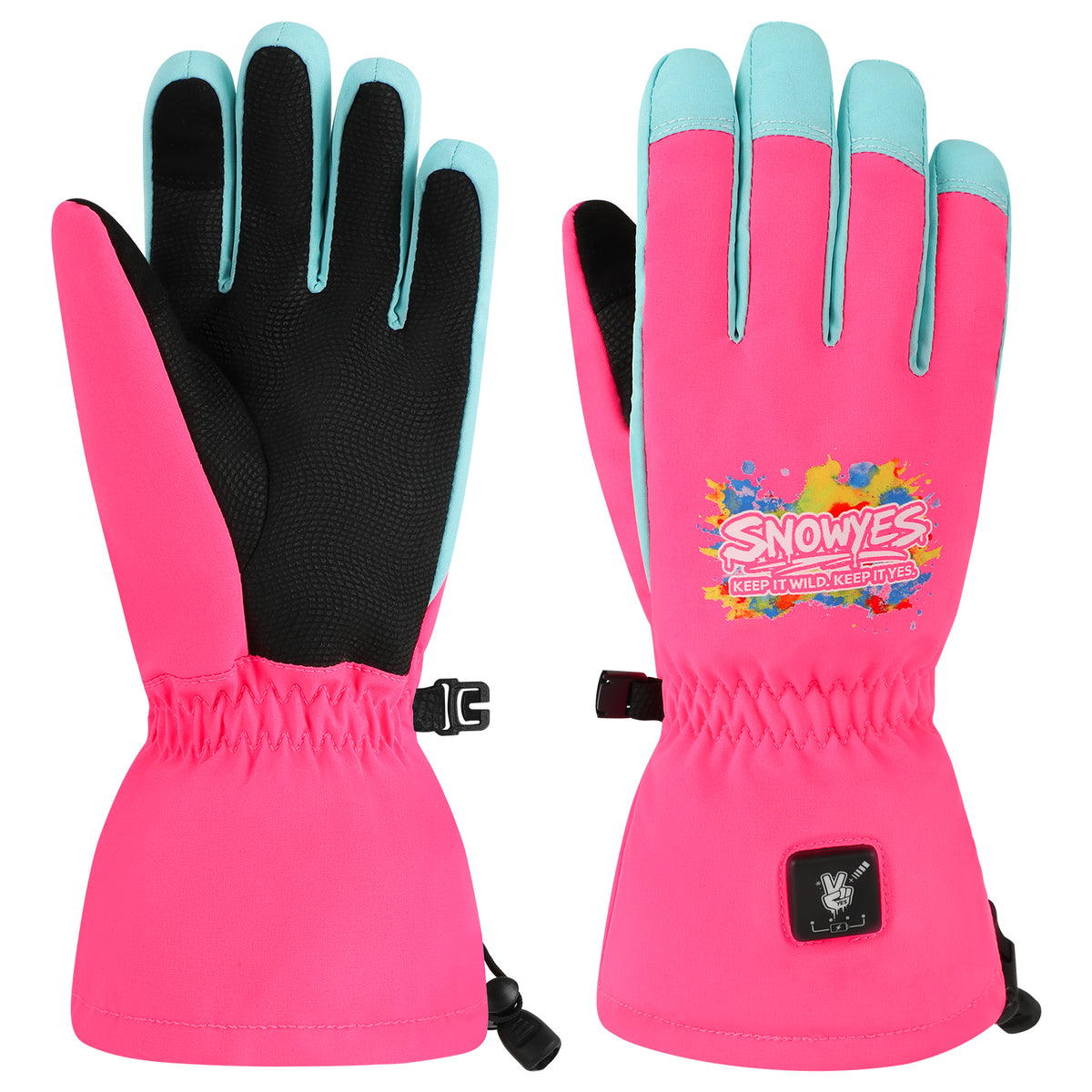 Kids Heated Ski Gloves – Wild Splash