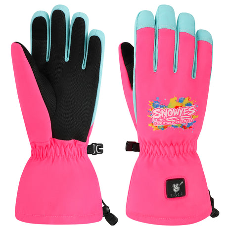 Kids Heated Ski Gloves – Wild Splash