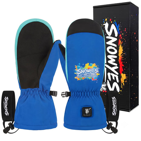 Kids Heated Ski Mittens – Wild Splash