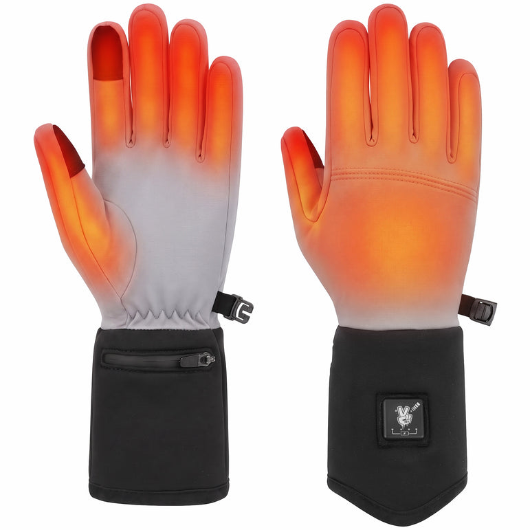Slim Heated Glove Liners with Battery Display