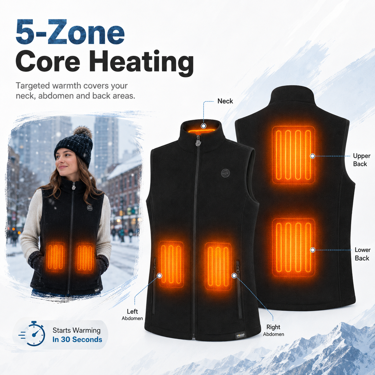 Women’s 5-Zone Dual-Control Heated Vest