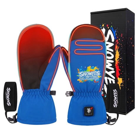 Kids Heated Ski Mittens – Wild Splash