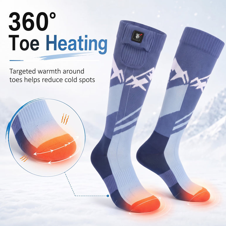 Lightweight Fit Heated Ski Socks