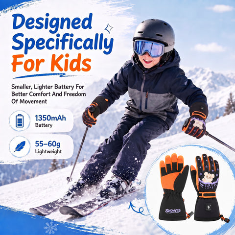 Kids Heated Ski Gloves – Arctic Bear
