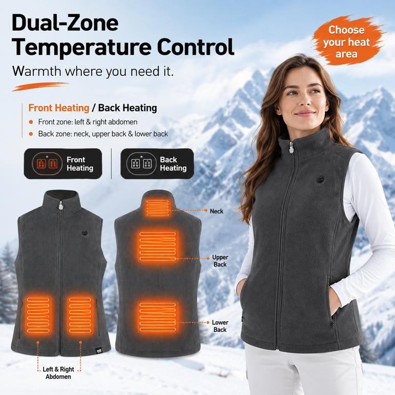 Women’s 5-Zone Dual-Control Heated Vest