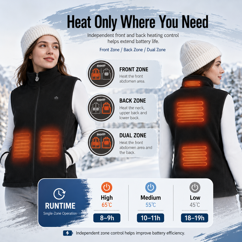 Women’s 5-Zone Dual-Control Heated Vest