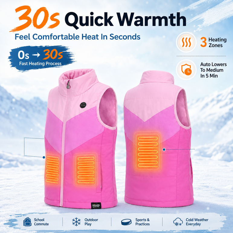 Kids Lightweight Dual-Zone Heated Vest