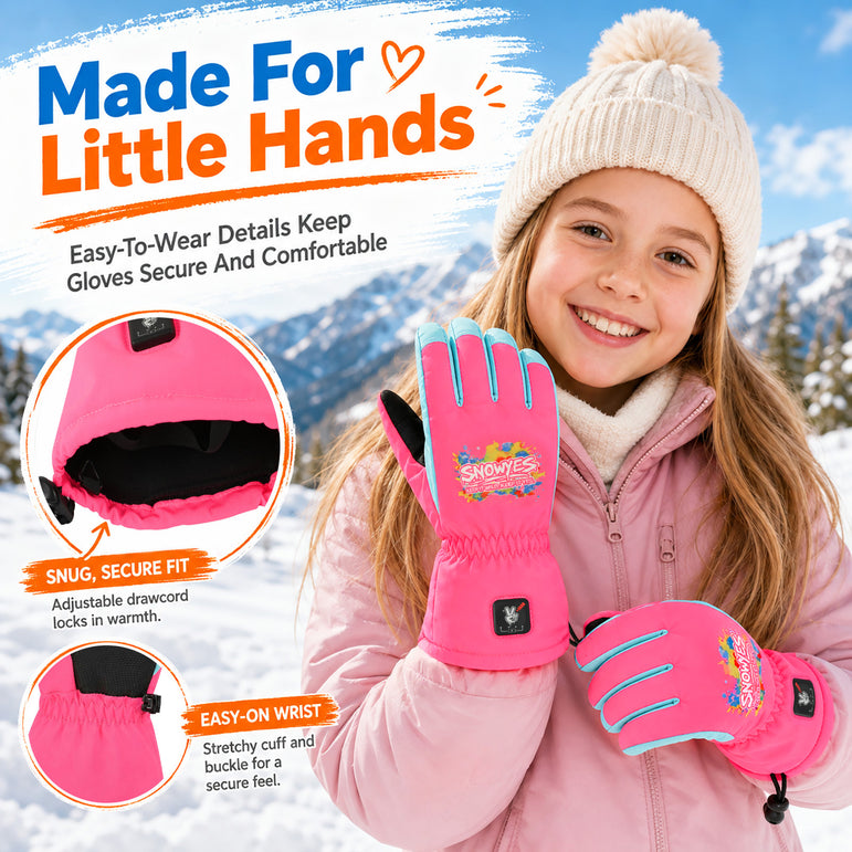 Kids Heated Ski Gloves – Wild Splash