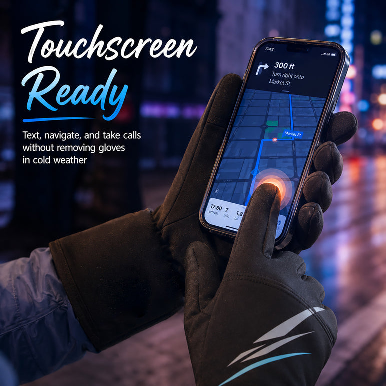 Slim Heated Glove Liners with Battery Display