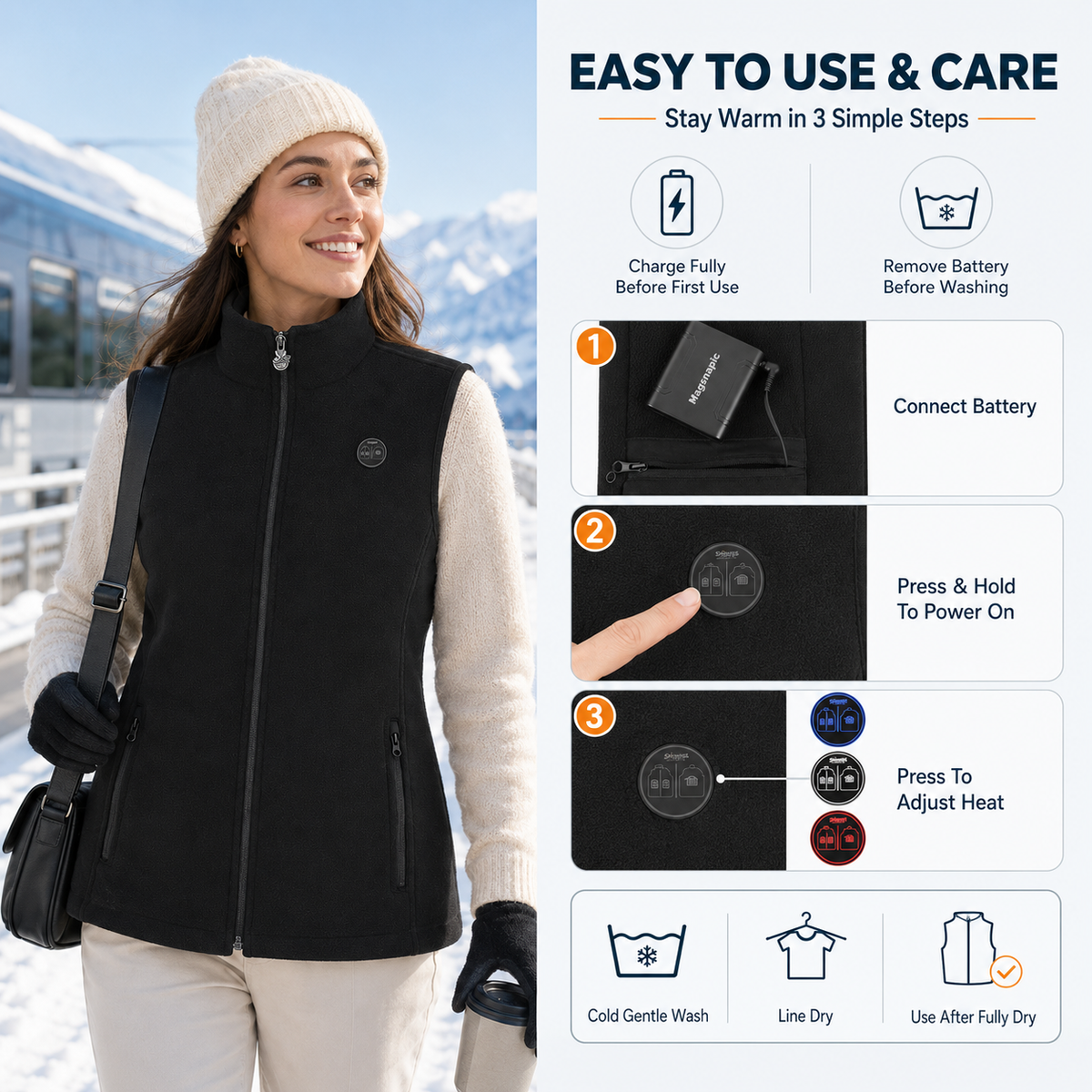 Women’s 5-Zone Dual-Control Heated Vest
