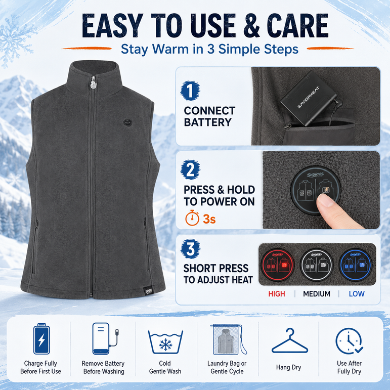 Women’s 5-Zone Dual-Control Heated Vest