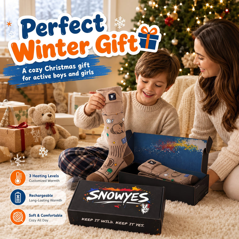 Elephant Kids Heated Ski Socks