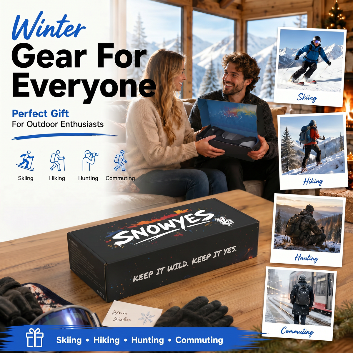 Shin Cushion Heated Ski Socks