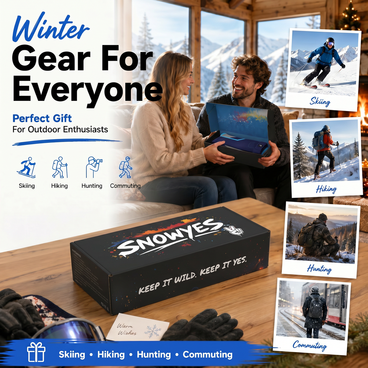 Heat-Transfer Support Heated Ski Socks