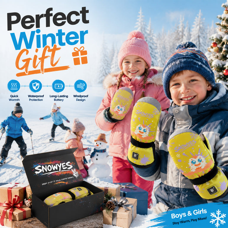 Kids Yeti Adventure Heated Ski Mittens