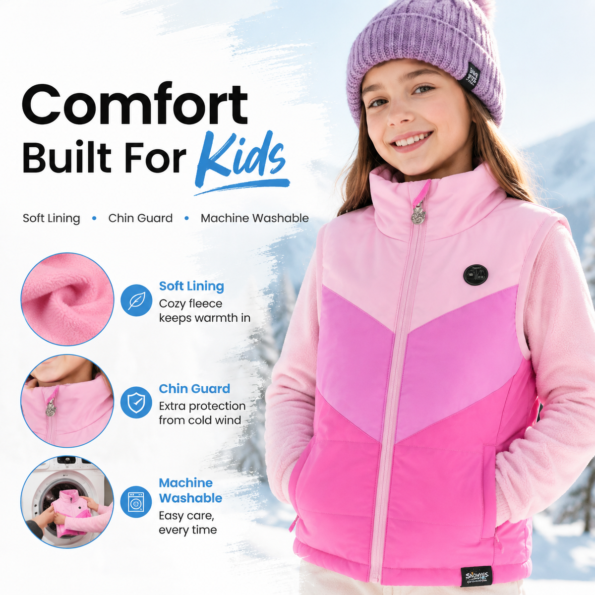 Kids Lightweight Dual-Zone Heated Vest