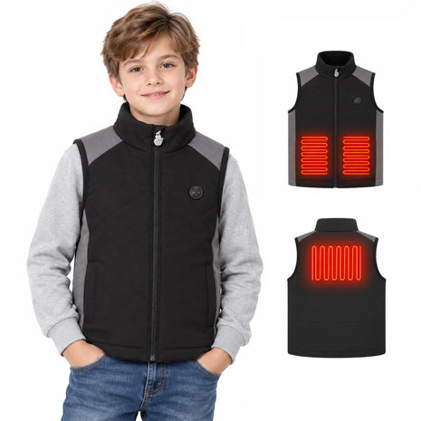 Kids Dual-Zone Heated Vest with Chest Pocket